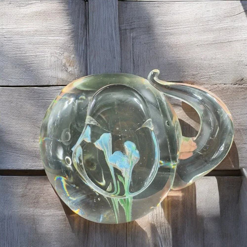 Glass Elephant clear round